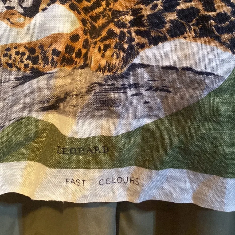 Irish linen towel wild life safari animals